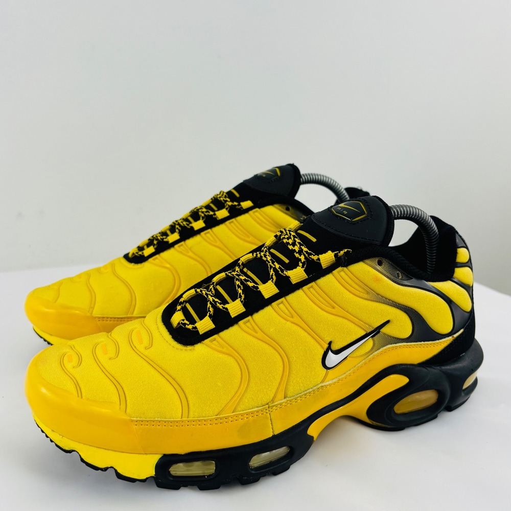Nike Air Max Plus Tn Frequency Pack Yellow Black Shoes Mens Size 8.5 AV7940-700